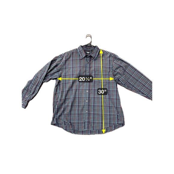 Haggat Mens No Iron Blaick Plaid Button-Up Shirt Sz XL - Picture 6 of 8